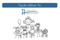 Grafik mit Kindern und Ballons zum Tag der offenen Tür